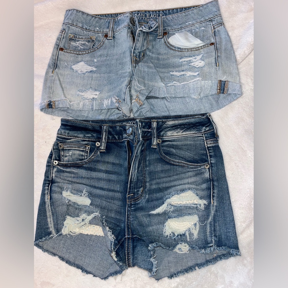 2 American eagle denim shorts